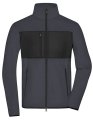 Heren Fleecevest James & Nicholson JN1312 carbon-zwart